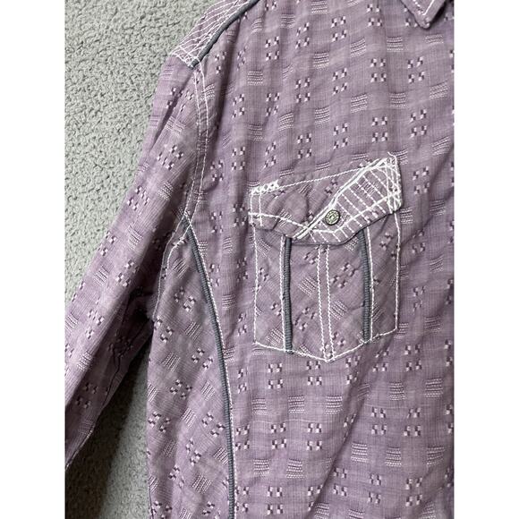 Buckle Black Shirt Large Athletic Fit Long Sleeve Button Down Western Cowgirl - Picture 3 of 15